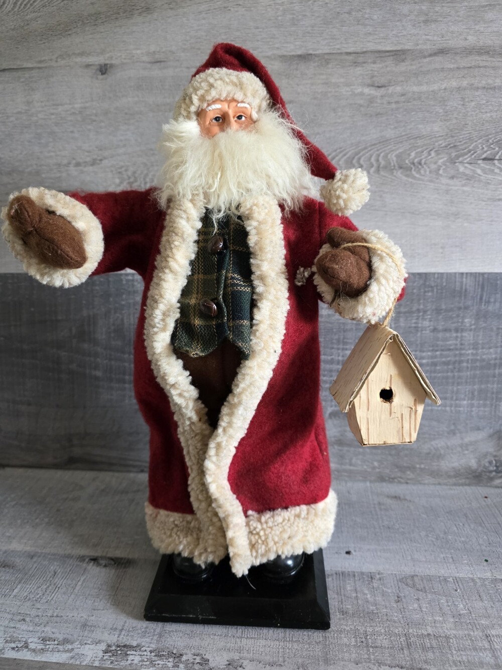 St. Nicholas Square Collectible 18" Santa with Birdhouse Christmas Decor G31